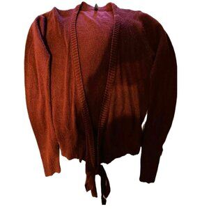 MAHOGANY FULL LENGTH CAP SLEEVE TIE FRONT CARDIGAN BY BLOCH – MISSES MEDIUM